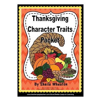 Preview of Thanksgiving Character Traits Packet: Reading, Writing, & More!