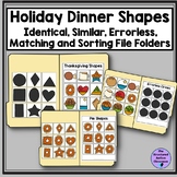 Thanksgiving Christmas Dinner Shapes Matching Picture File