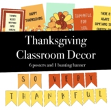 Thanksgiving Classroom Decorations or Party Pack - Poster 