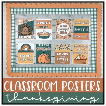 Preview of Thanksgiving Classroom Posters | Bulletin Board