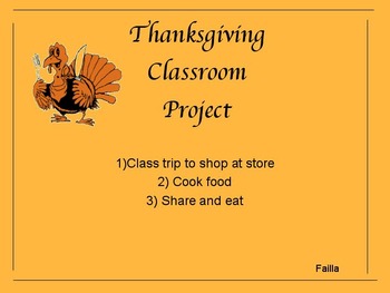 Preview of Thanksgiving Classroom Project