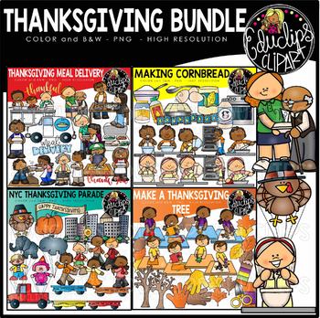 Preview of Thanksgiving Clip Art Bundle {Educlips Clipart}