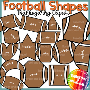 Preview of Football 2D Shapes | Sports Clipart
