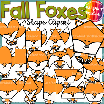 Preview of Fox Shape Clipart | Fall Animal Clipart