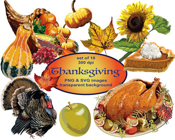 Preview of Thanksgiving Clip Art Set