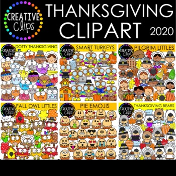 Preview of Thanksgiving Clipart Bundle 2020 {Creative Clips Clipart}