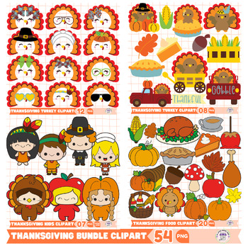 Preview of Thanksgiving Clipart Bundle