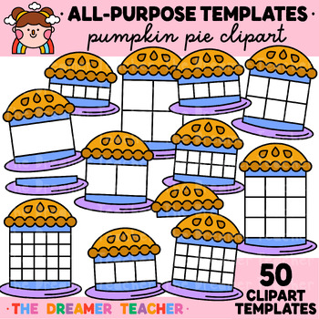 Preview of Thanksgiving Clipart Pumpkin Pie Templates