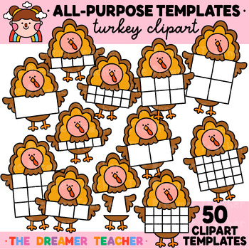 Preview of Thanksgiving Clipart Turkey Templates
