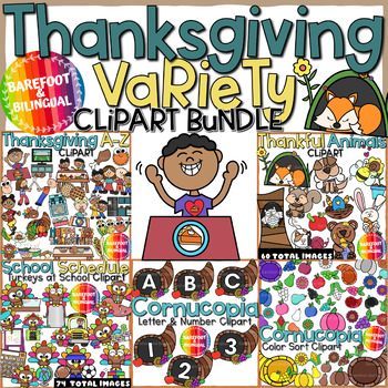 Preview of Thanksgiving Clipart Variety Bundle 2022