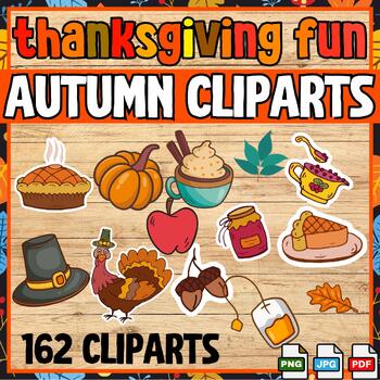 Preview of Thanksgiving Cliparts | Fall Cliparts to use on your bulletin board | decoration