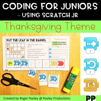 Preview of Thanksgiving Coding for Juniors – Using Scratch Jr, notes, answer key