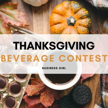 Preview of Thanksgiving Coffee Shop Beverage Pitch and Decor