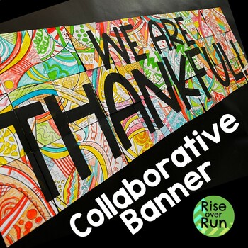 Preview of Thanksgiving Collaborative Banner Gratitude Activity