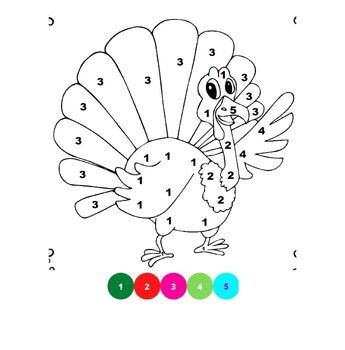 Thanksgiving Color By Numbers 1-10 Math Activities | Thanksgiving ...