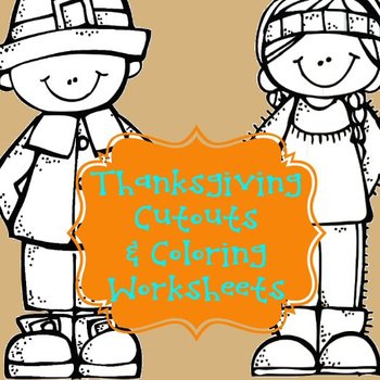 Preview of Thanksgiving Color & Cutout Worksheets