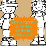 Thanksgiving Color & Cutout Worksheets