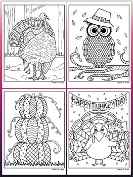 Thanksgiving Activity- Coloring Pages by Paisley and Hazel | TpT