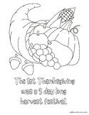 Thanksgiving Color Sheets FREE 6 Pages with Fun Facts- Kin