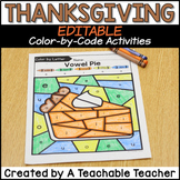Thanksgiving Coloring Pages | Editable Thanksgiving Color 