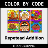 Thanksgiving Color by Code - Repeated Addition