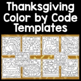 Thanksgiving Color by Code/Sight Words/Number Templates {1