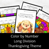 Thanksgiving Color by Number- Long Division