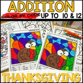 Thanksgiving Color by Number | Thanksgiving Math Addition 
