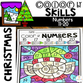 Christmas Color by Code Numbers 11-20 Activities