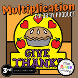 Thanksgiving Color by Product | Multiply Basic Facts | Apple Pie