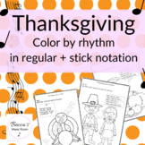 Thanksgiving Color by Rhythm (Print and Go!)