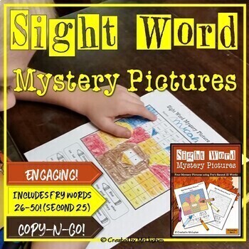 Preview of Thanksgiving Color by Sight Word Mystery Pictures
