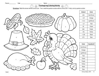 One Step Equations Coloring Worksheet Coloring Pages