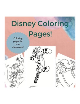 Disney Coloring Book by MrsLevinerCorner