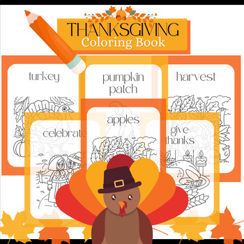 Preview of Thanksgiving Coloring Book | Kids Coloring Activity