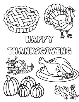 Thanksgiving Coloring Page by TinyLearnersHub | TPT