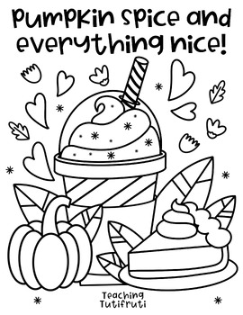 Preview of Thanksgiving Coloring Page {By Teaching Tutifruti}