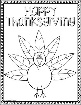 Thanksgiving Coloring Pages by Pathway 2 Success | TpT