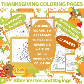 Preview of Thanksgiving Coloring Pages - Cute