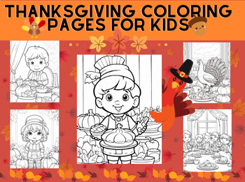 Thanksgiving Coloring Pages For Kids: Volume – 3 - Digital & Printable ...