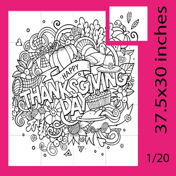 Preview of Thanksgiving Coloring Pages Group activites for children