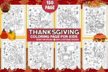 Preview of Thanksgiving Coloring Pages Kids 6