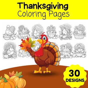 Preview of Thanksgiving Coloring Pages | Thanksgiving Coloring Book Art Activities