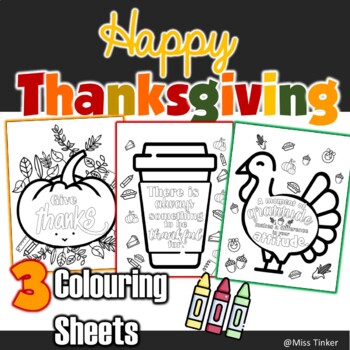 Preview of Thanksgiving Coloring Pages - Thanksgiving Sayings *Just Print*