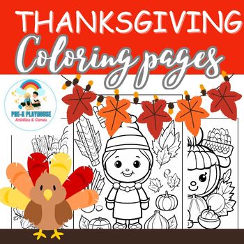 Preview of Thanksgiving Coloring Pages and Fall Homeschool Coloring book for kids