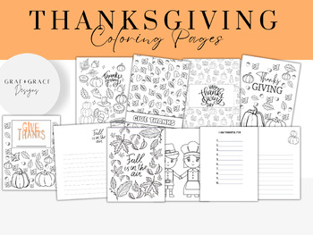 Preview of Thanksgiving Coloring Pages (+ writing papers) {Fall Coloring Pages}