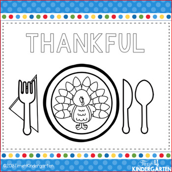 Preview of Thanksgiving Coloring Placemat