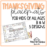 Thanksgiving Coloring Placemats