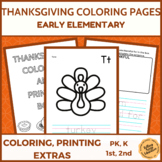 Thanksgiving Coloring Printing Pages Early Elementary PreK