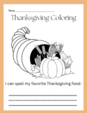 Thanksgiving Coloring Sheet